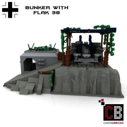 Duitse bunker met Flak38 -...