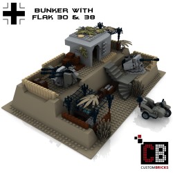 German bunker with Flak 30 & Flak 38 - Building instructions