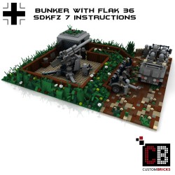 German bunker with Flak 36 - Building instructions