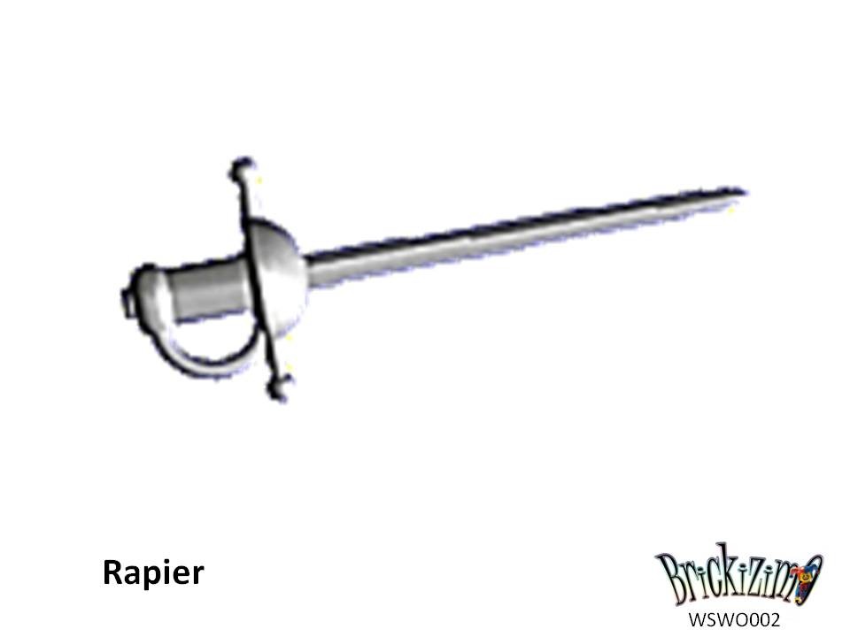 Gunmetal BrickArms RAPIER Blade Weapon for Minifigures NEW 