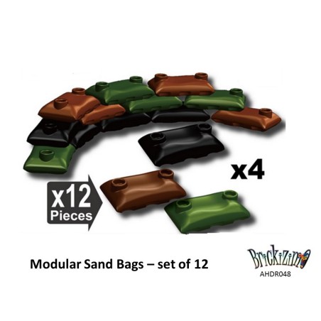 Modular Sand Bags – 4 Black, 4 Brown and 4 Green﻿
