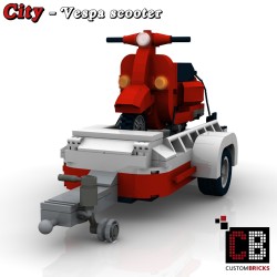 Trailer with Vespa scooter - Building instructions