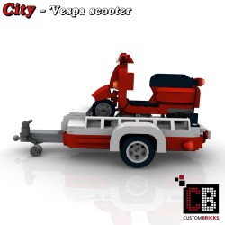 Trailer with Vespa scooter - Building instructions