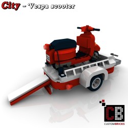 Trailer with Vespa scooter - Building instructions