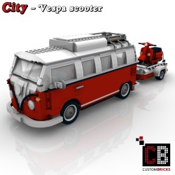 Trailer with Vespa scooter - Building instructions