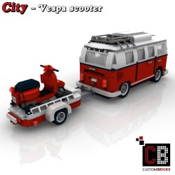 Trailer with Vespa scooter - Building instructions