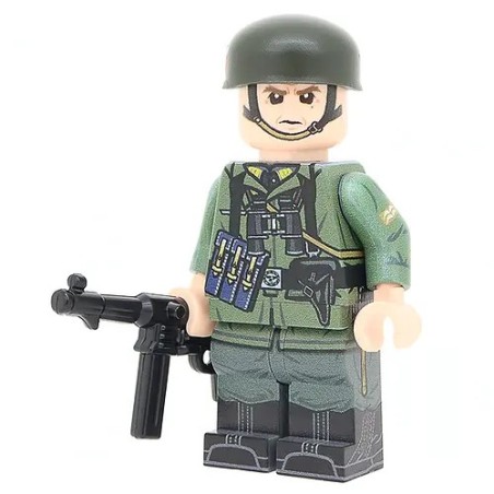 Minifigur des Fallschirmjäger-Truppführers aus dem 2. Weltkrieg (Früher Krieg).