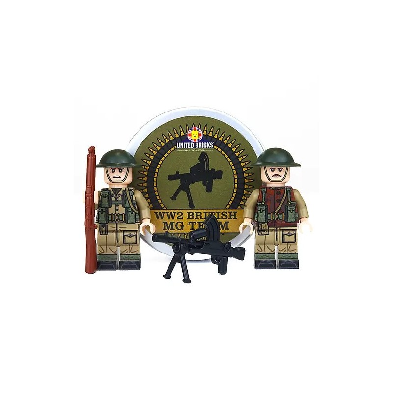 Britisches Maschinengewehrteam im Zweiten Weltkrieg