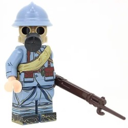WW1 French Soldier with Gas Mask