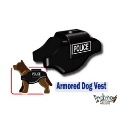 K9 Gepanzerte Hundeweste - Police print