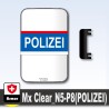 Polizei Kugelsicheres Schild - Blau