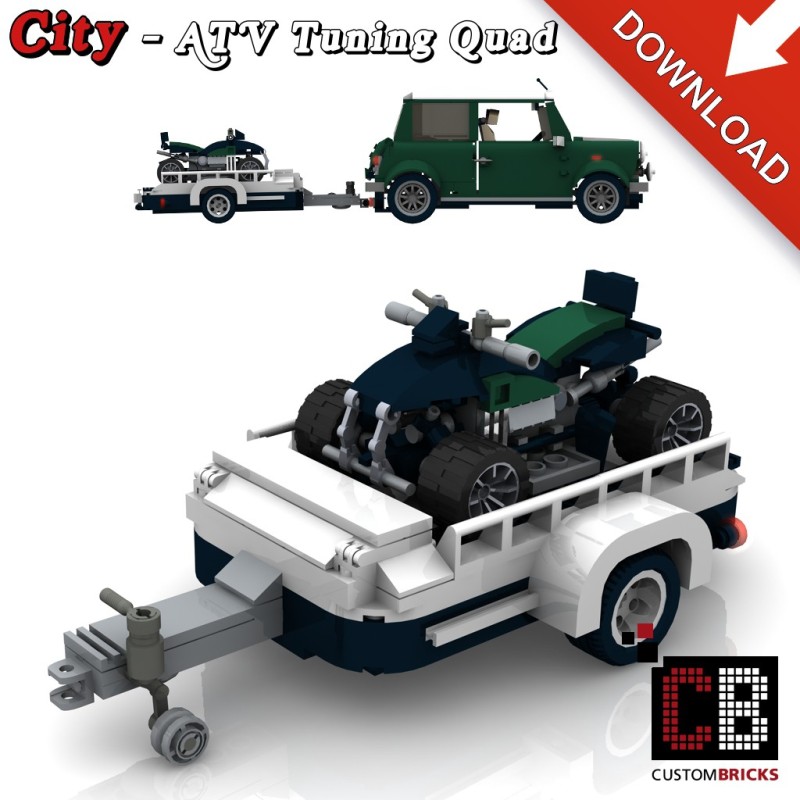 Stedord Kig forbi Had Mini Cooper - ATV Tuning Quad with trailer - Building instructions