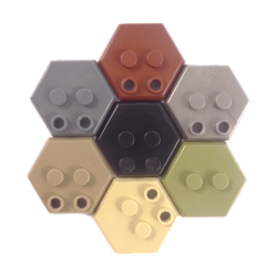 Hex Stand MiniFig Stand 2-Studs