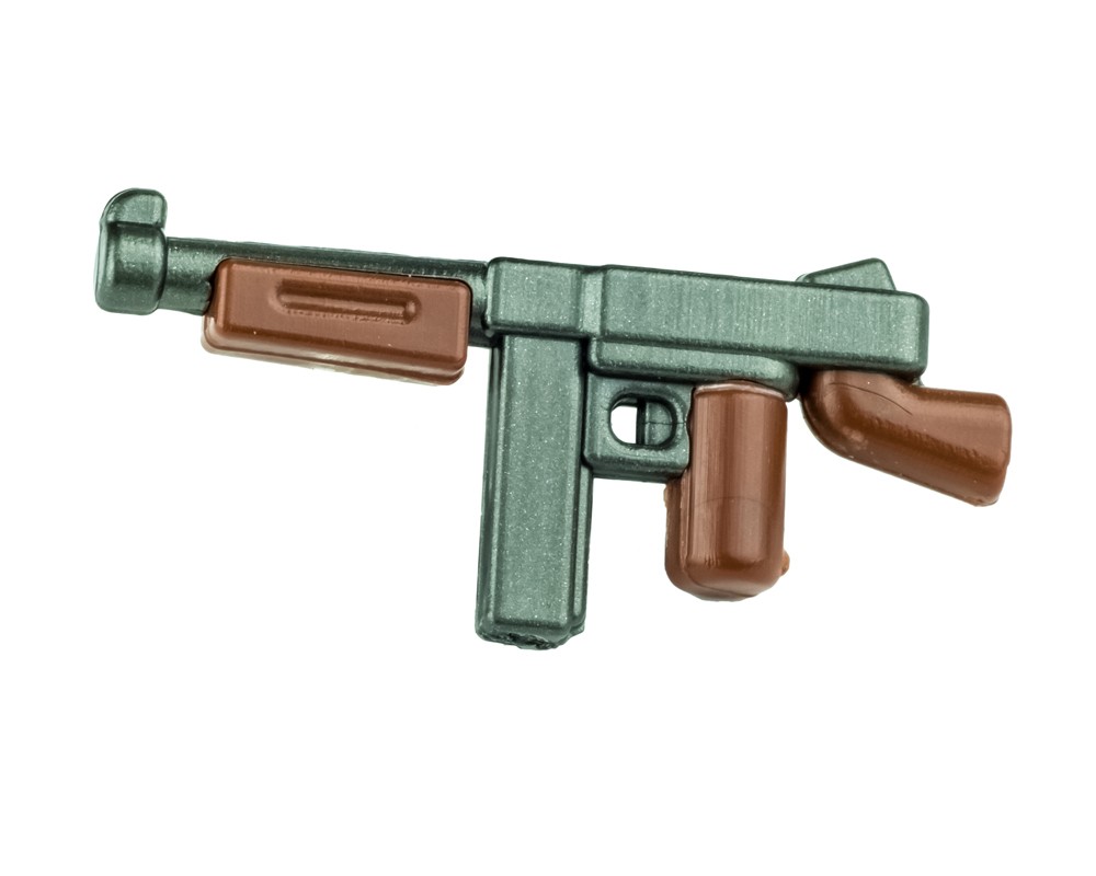 BrickArms Black M1A1 v2 SMG Weapons for Brick Minifigures 