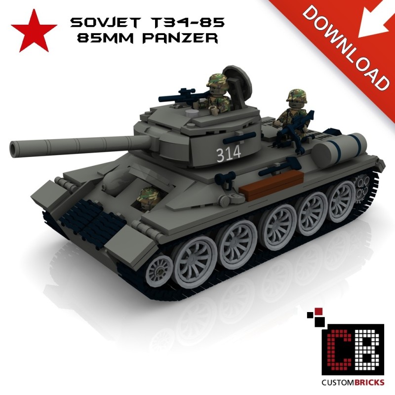 T34 85 85mm Tank Building instructions