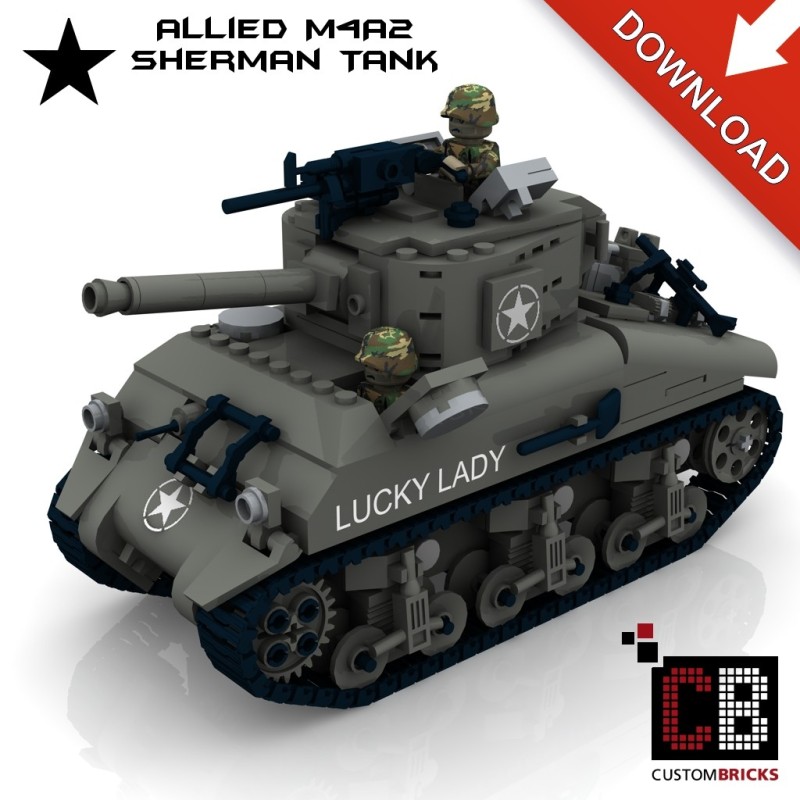 M4A2 Sherman Tank - Bouwinstructies