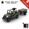 Willys Jeep with M416 trailer - Building instructions