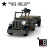 Willys Jeep with M416 trailer - Building instructions