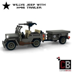 Willys Jeep with M416 trailer - Building instructions