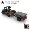 Willys Jeep with M416 trailer - Building instructions