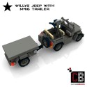 Willys Jeep met M416 Aanhanger- Bouwinstructies