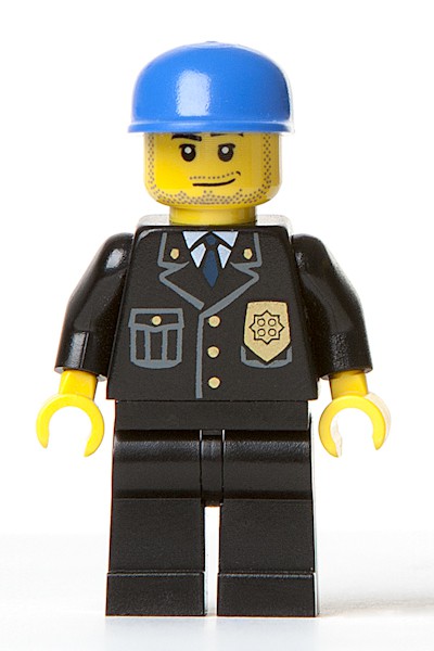 Lego Figurine Minifig Police policier pilote moto motard noir casque cty0393 NEW