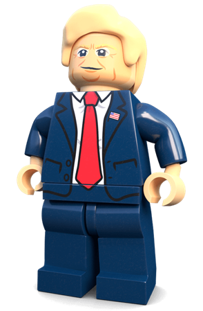 REPUBLICAN PRESIDENT DONALD TRUMP Minifigure **NEW** LEGO Custom Printed 