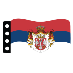 1e Wereld Oorlog Vlag:  Servië