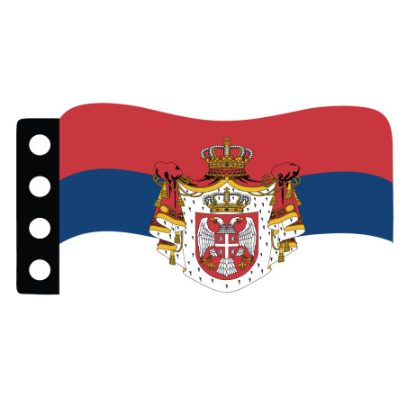 1e Wereld Oorlog Vlag:  Servië