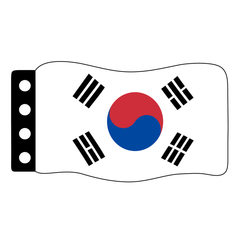 Vlag:  Zuid Korea