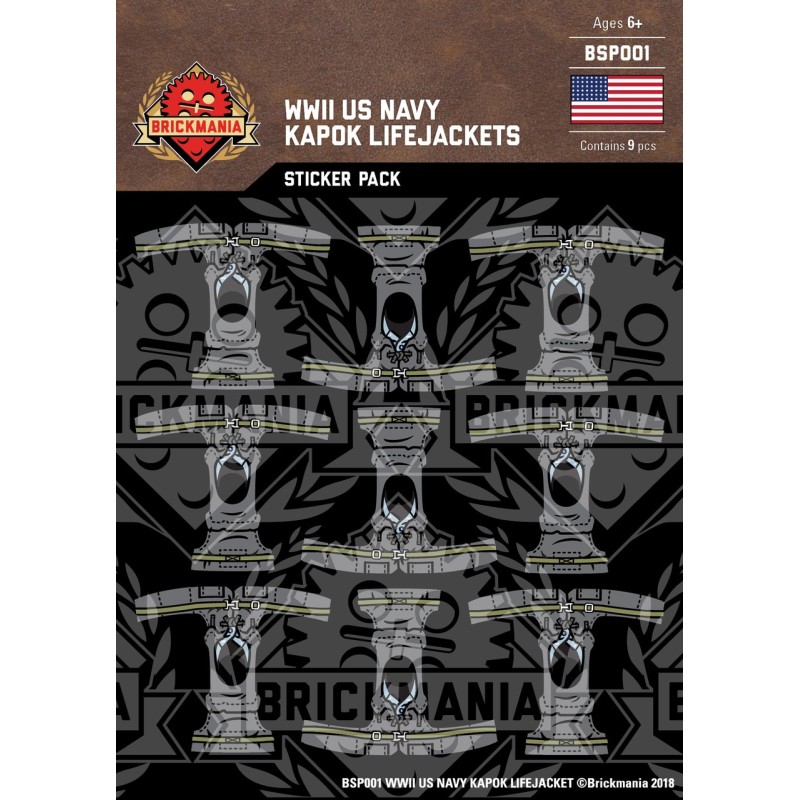 WK2 - US Navy Kapok Lifejackets - Sticker Pack