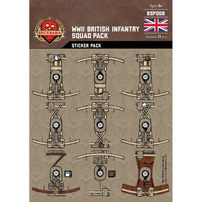 WK2 - Britische Infanterie - Sticker Pack