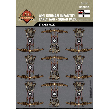 WW1 - German Infantry Early War  - Sticker Pack