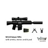 M110 Sniper Rifle with ammo clip, mono- and bi pod