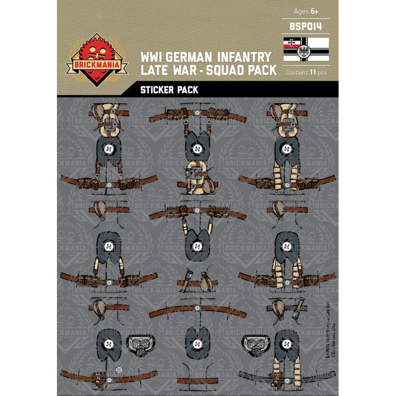 WK1 - German Infantry Late War  - Sticker Pack