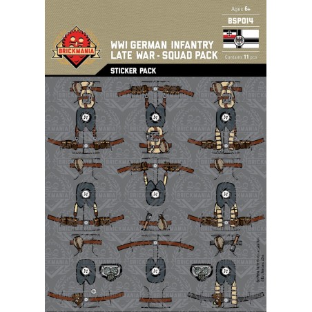 WW1 - German Infantry Late War  - Sticker Pack